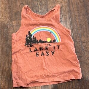 GAP Kids Coral Tank with Nature Rainbow Design
